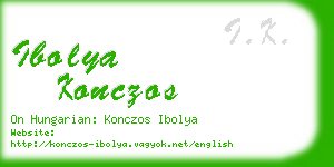 ibolya konczos business card